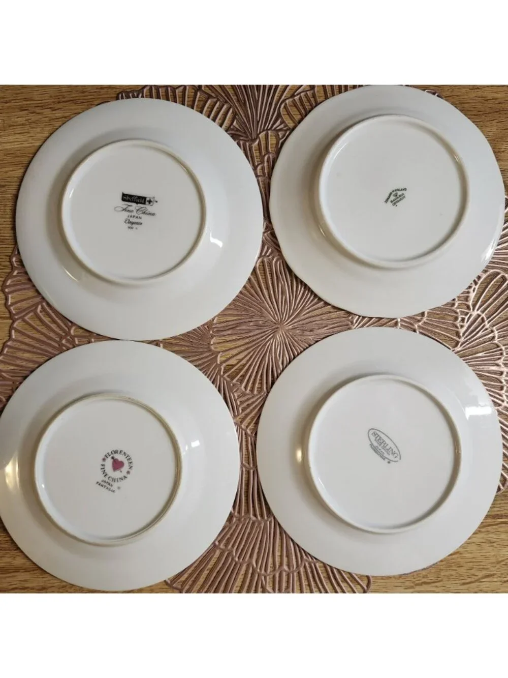 Mismatched Floral Cake Plates ~6.25